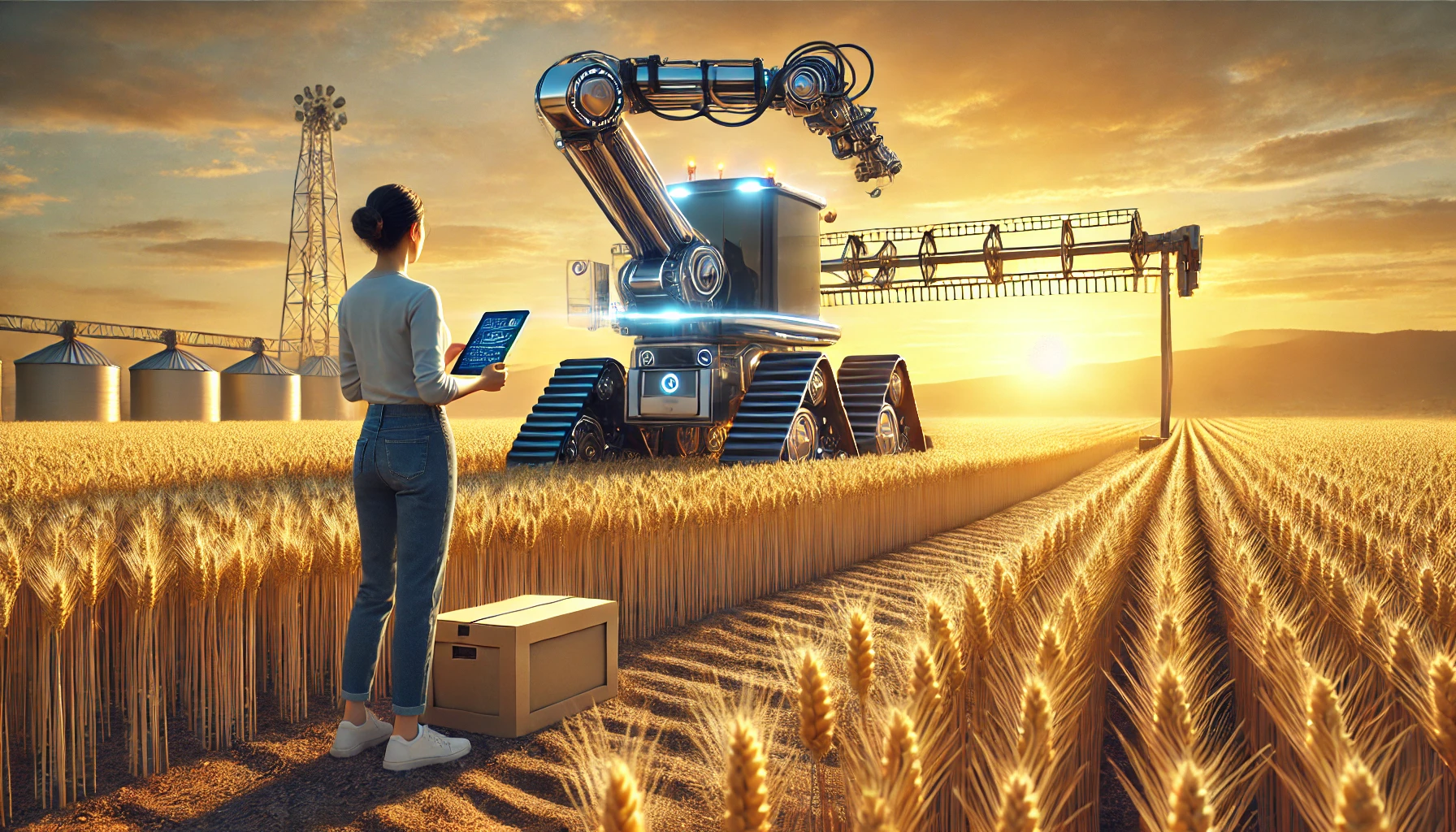 Robot agricole dans un champ